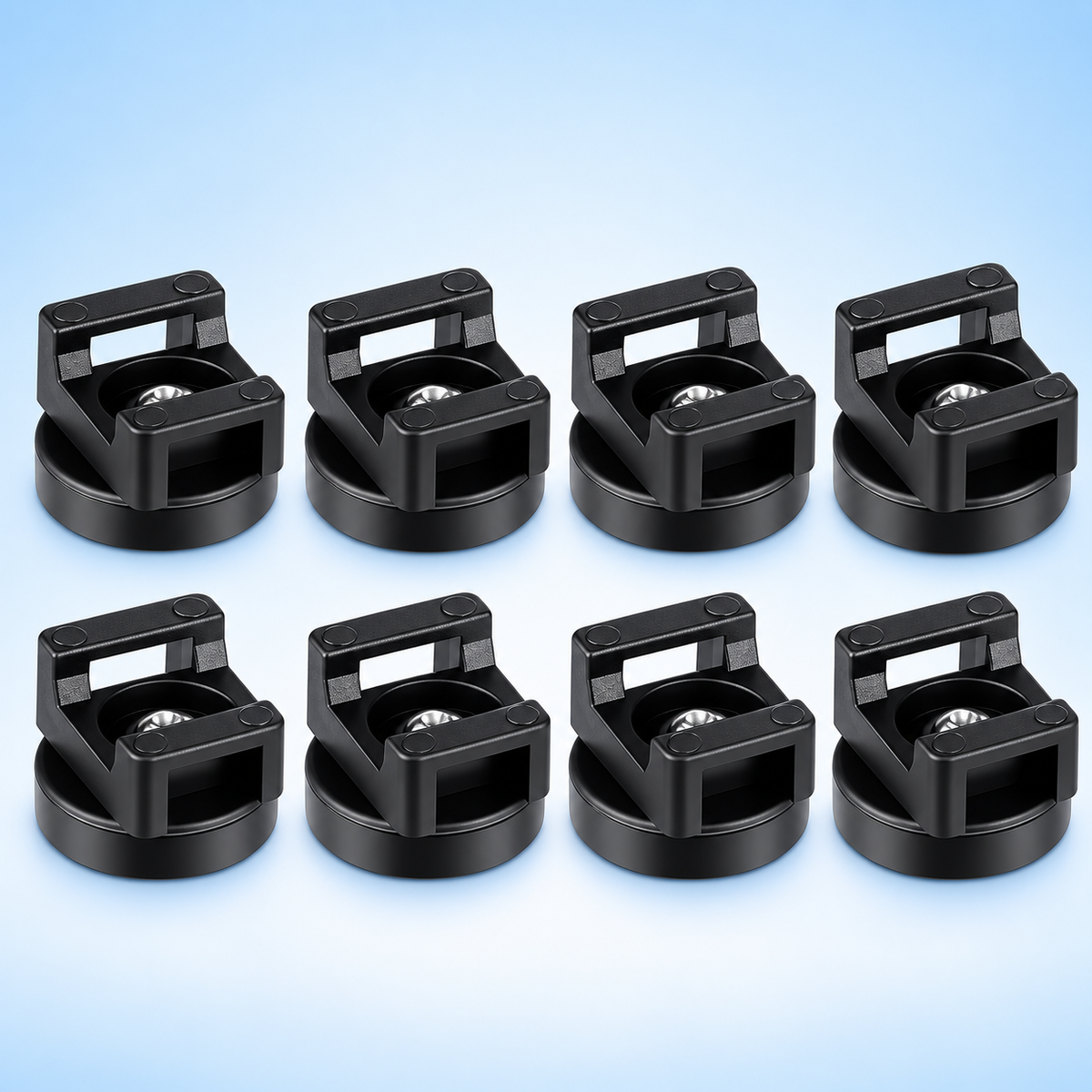 22mm Magnetic Cable-Tie Mounts — 8 Pack