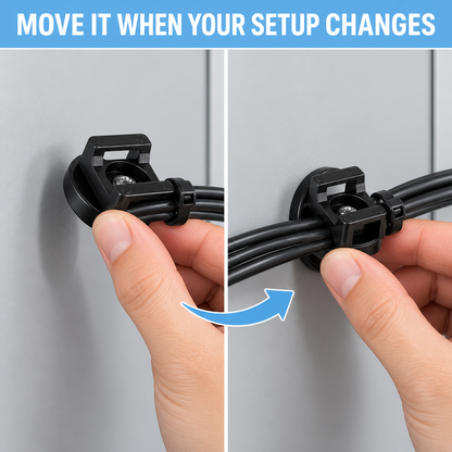 22mm Magnetic Cable-Tie Mounts — 8 Pack