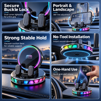 360° RGB Wireless Car Mount