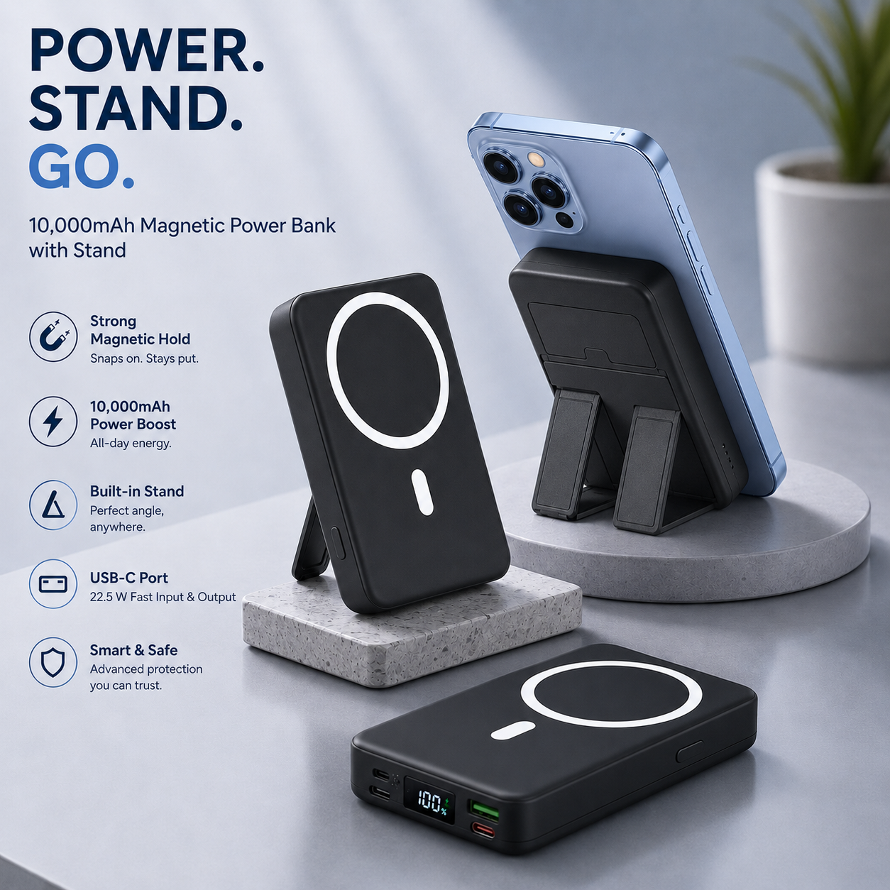 Magnetic Wireless Power Bank
