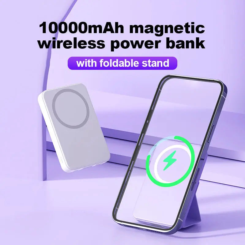 Magnetic Wireless Mag Power Bank 10000mAh Portable Charger 22.5W PD Fast Charging LED Display Battery Pack Powerbank for Phone