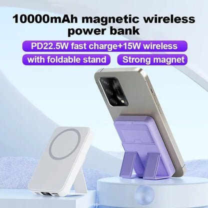 Magnetic Wireless Mag Power Bank 10000mAh Portable Charger 22.5W PD Fast Charging LED Display Battery Pack Powerbank for Phone