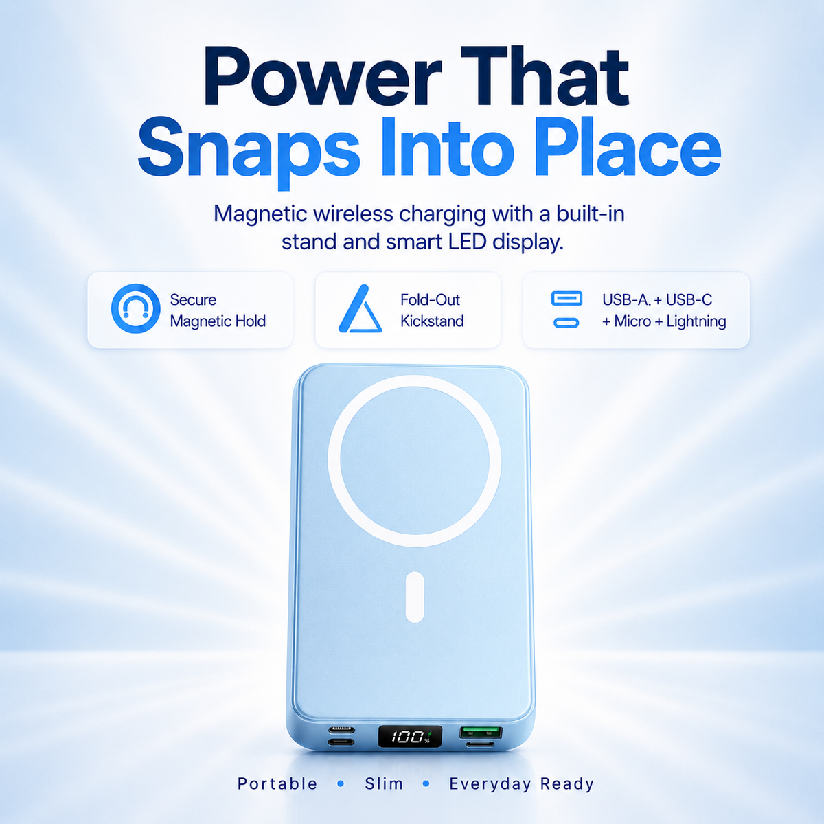 Magnetic Wireless Power Bank