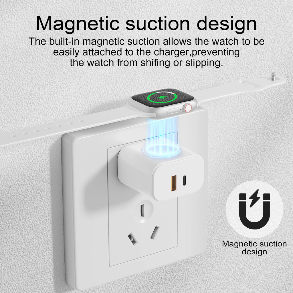 23W All-in-One Apple Watch & Dual-Port Charger-USB-C/USB-A