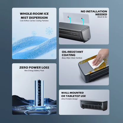 Portable Ice Mist Rechargeable Fan