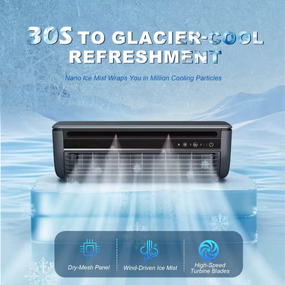 Portable Ice Mist Rechargeable Fan