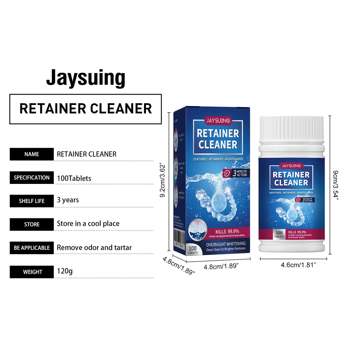 Retainer Cleaning Tablets — 100 Count