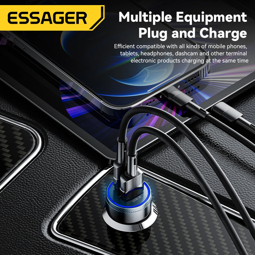 Compact USB-A + USB-C Car Adapter