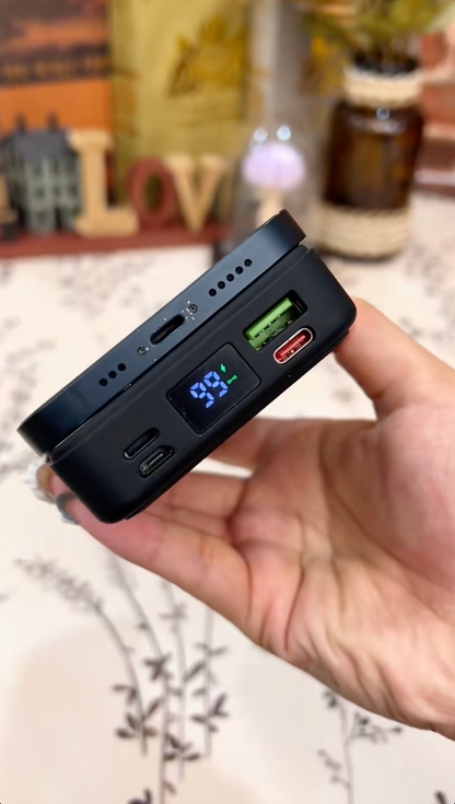 Magnetic Wireless Mag Power Bank 10000mAh Portable Charger 22.5W PD Fast Charging LED Display Battery Pack Powerbank for Phone