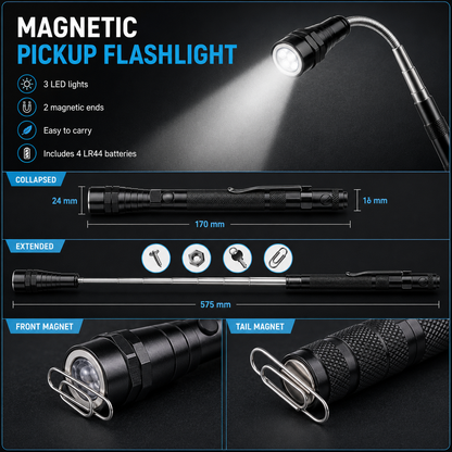 Extendable Magnetic LED Flashlight